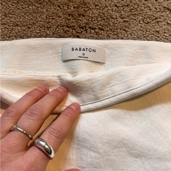 Babaton Aritzia white linen skirt - Picture 3 of 5